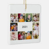 Zehn Foto Collage Generic Wir sind gesegnet Weihna Keramikornament (Rechts)