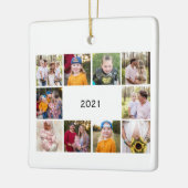 Zehn Foto Collage Generic Wir sind gesegnet Weihna Keramikornament (Links)