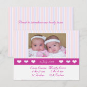 Zehn Foto Geburtserklärung Ankündigungspostkarte (Vorne/Hinten)