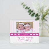 Zehn Foto Geburtserklärung Ankündigungspostkarte (Stehend Vorderseite)