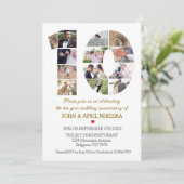 Zehn Foto Hochzeitsfeier Einladung (Stehend Vorderseite)