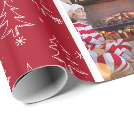 Zehn Foto Weihnachtspapier Geschenkpapier (Rolleneckpunkt)