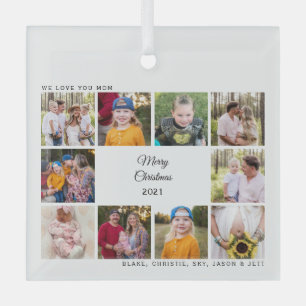 Zehn Foto Wir Liebe Sie Mama Weihnachtsnamen Ornament Aus Glas