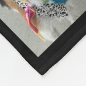 Zehn Fotos mit Familienname, schwarz Fleecedecke (Ecke)