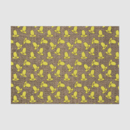 Zehn Gallon Hat auf Burlap Seidenpapier