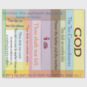 Zehn Gebot-Packpapier Geschenkpapier (Flach)