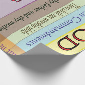 Zehn Gebot-Packpapier Geschenkpapier (Ecke)