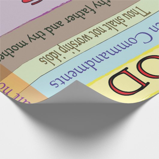 Zehn Gebot-Packpapier Geschenkpapier (Ecke)