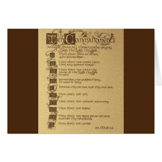 zehn Gebote (Vorderseite (Horizontal))