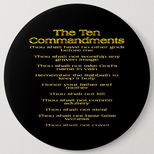 Zehn Gebote 01 Button (Vorderseite)