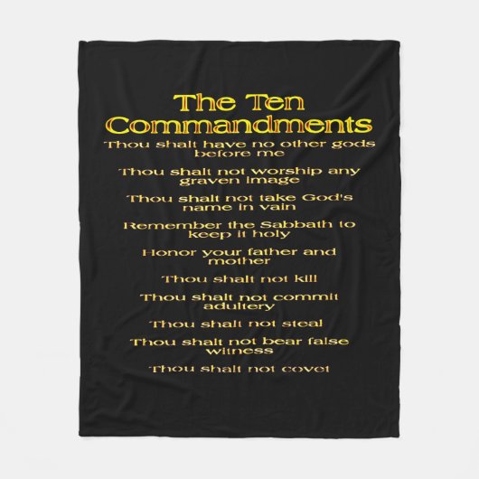 Zehn Gebote 01 Fleecedecke (Vorderseite)