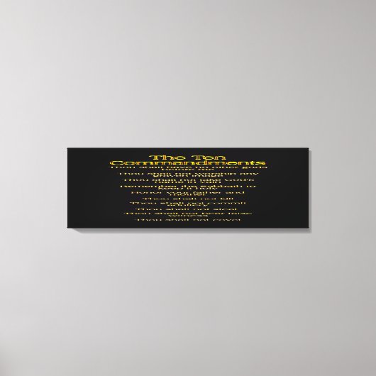 Zehn Gebote 01 Leinwanddruck (Vorderseite)