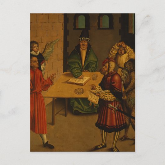 Zehn Gebote, 1516 Postkarte (Vorderseite)