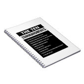 Zehn Gebote Bible Verse Christlich Religiöse Notizblock (Rechte Seite)