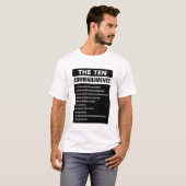 Zehn Gebote Bible Verse Christlich Religiöse T-Shirt (Vorne ganz)