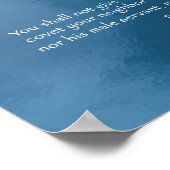 Zehn Gebote blau Poster (Ecke)