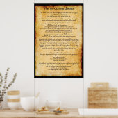 Zehn Gebote Brown XL Poster (Küche)