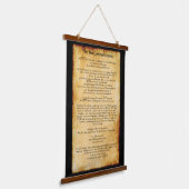 Zehn Gebote - Burnt Perchment Wandteppich Mit Holzrahmen (Gewinkelt)