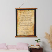 Zehn Gebote - Burnt Perchment Wandteppich Mit Holzrahmen (Schlafzimmer)