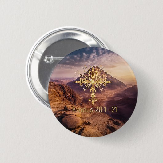 Zehn Gebote Button (Vorne & Hinten)