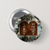 Zehn Gebote Button (Vorne & Hinten)