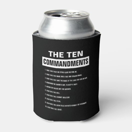 Zehn Gebote Christliches religiöses Verse Dosenkühler (Kanne Vorderseite)
