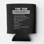 Zehn Gebote Christliches religiöses Verse Dosenkühler (Rückseite)