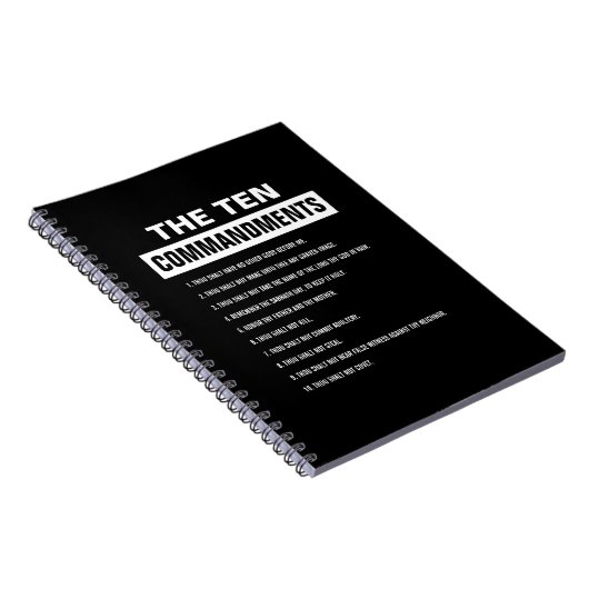 Zehn Gebote Christliches religiöses Verse Notizblock (Rechte Seite)