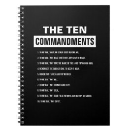 Zehn Gebote Christliches religiöses Verse Notizblock
