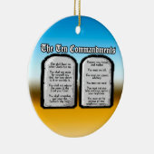 Zehn Gebote der heiligen Bibel, das Gesetz des Keramikornament (Rechts)