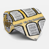 Zehn Gebote der heiligen Bibel, das Gesetz des Krawatte (Gerollt)