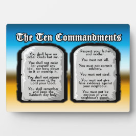 Zehn Gebote der Heiligen Bibel, Gottes Gesetz Fotoplatte