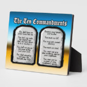 Zehn Gebote der Heiligen Bibel, Gottes Gesetz Fotoplatte (Seite)