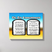 Zehn Gebote der Heiligen Bibel, Gottes Gesetz Leinwanddruck (Vorderseite)