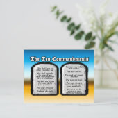 Zehn Gebote der Heiligen Bibel, Gottes Gesetz Postkarte (Stehend Vorderseite)