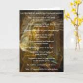 Zehn Gebote des nationalen Amerikanischen Ureinwoh Karte (Gelbe Blume)