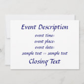 Zehn Gebote Einladung (Rückseite)