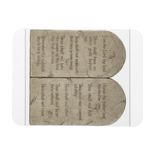 Zehn Gebote [Englisch] Magnet (Horizontal)