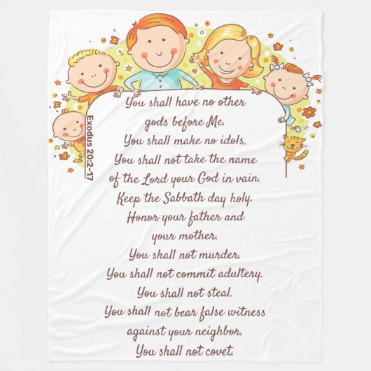 Zehn Gebote - Fleece Blanket, 60 x 80" (Vorderseite)
