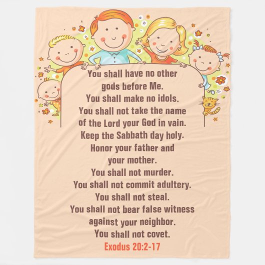 Zehn Gebote - Fleece Blanket, 60 x 80" (Vorderseite)