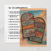 Zehn Gebote Gebetskarte (Vorne/Hinten)