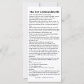 Zehn Gebote Gebetskarte (Vorderseite)