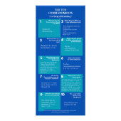 Zehn Gebote gemeinsam Werbekarte (Vorne)