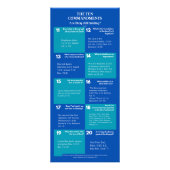 Zehn Gebote gemeinsam Werbekarte (Hinten)