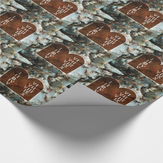 Zehn Gebote Geschenkpapier (Ecke)