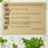 zehn Gebote Geschirrtuch (Gefaltet)