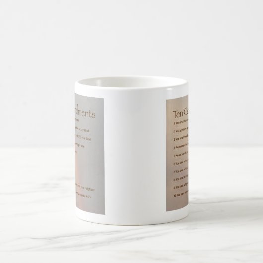 Zehn Gebote Kaffeetasse (Mittel)