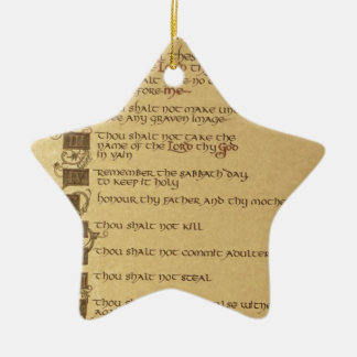 zehn Gebote Keramik Ornament