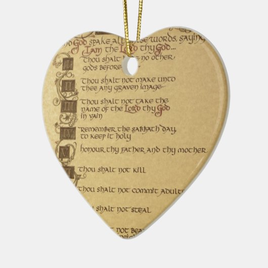 zehn Gebote Keramikornament (Links)