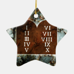 Zehn Gebote Keramikornament